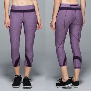Lululemon Run: Inspire Crop II *All Luxtreme in Heathered Purple